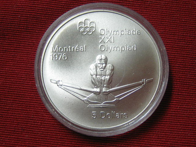  Kanada 5 Dollar Olympia Montreal 1976 Silber   