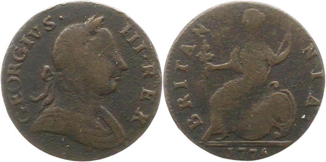  9991 England Großbritannien 1/2 Penny 1776   