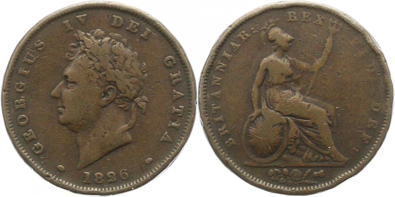  9993 England Großbritannien 1  Penny 1826   