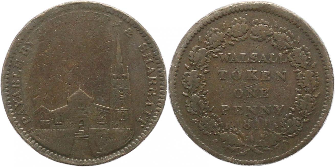  9994 England Großbritannien 1  Penny Token 1811  Walsall   