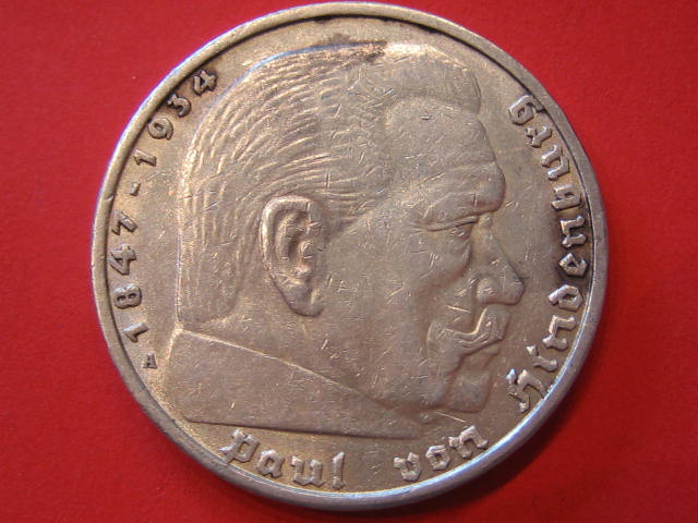  III.Reich 5 RM 1937 A Silber   