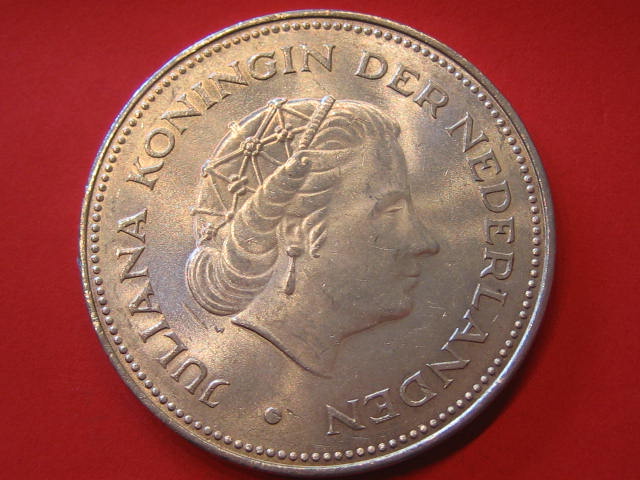  Niederlande 10 Gulden 1970 Silber   