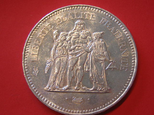  Frankreich 50 Francs 1978 Silber   