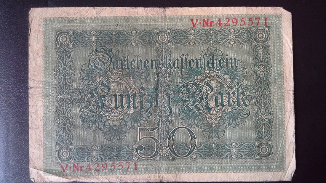  50 Mark Darlehenskassenschein Deutsches Reich ( 5.8.1914) (g986)   