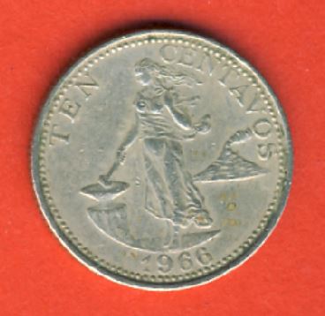  Philippinen 10 Centavos 1966   