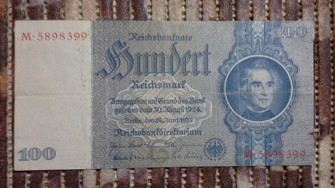  100 Reichsmark  Deutsches Reich (24.6.1935) (g1055)   