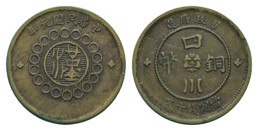  China, Kleinmünze, Ø= 28mm, 6,95g   