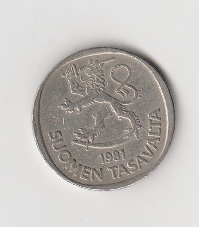  1 Markka Finnland 1981 (I245)   