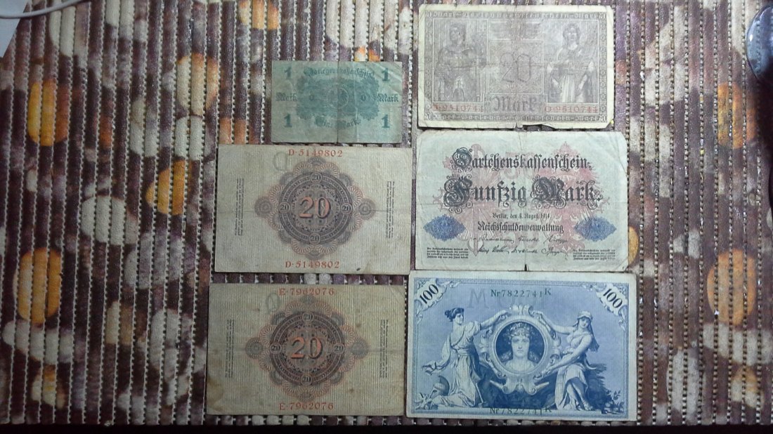  Lot Banknoten Deutsches Reich (g1066)   