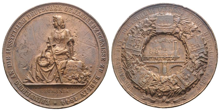  Medaille 1844, Bronze, Ø= 45mm, 46,96g   