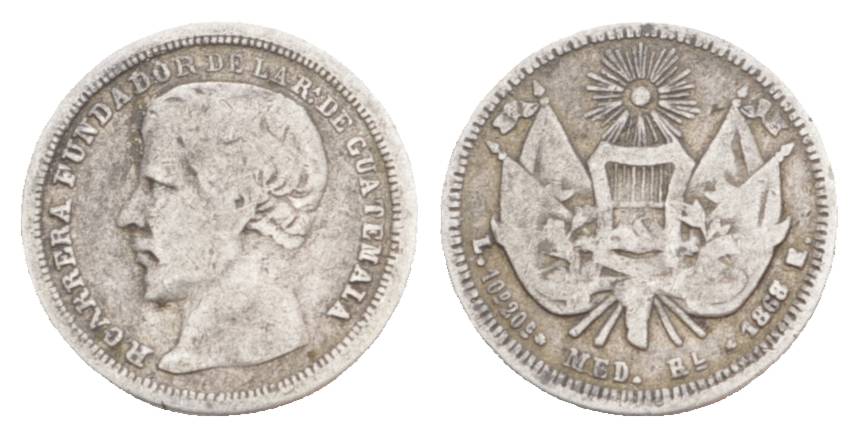  Guatemala, 1/2 Real, 1868   
