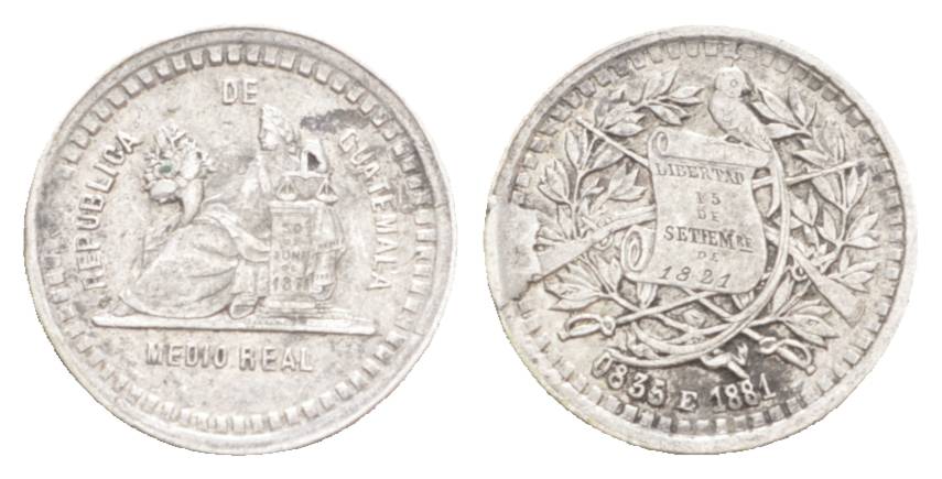  Guatemala, 1/2 Real, 1881   