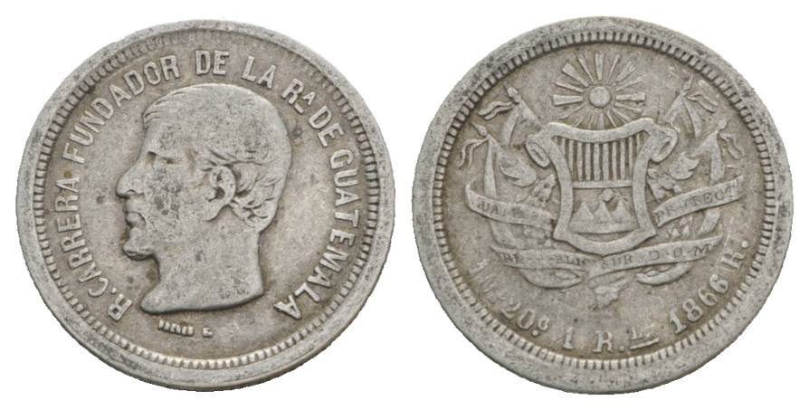  Guatemala, Real, 1866   