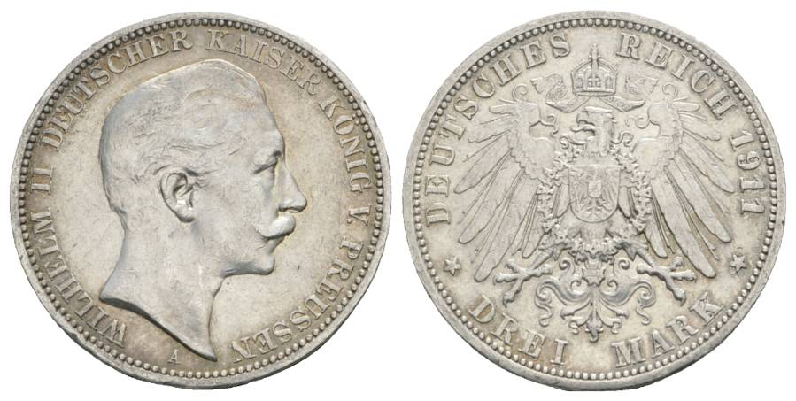  Deutsches Reich, 3 Mark 1911   
