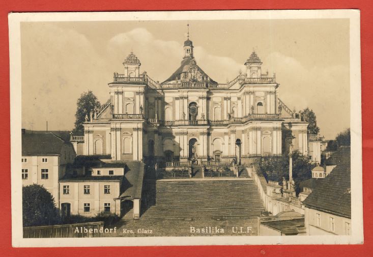  Ak Schlesien Albendorf Kr.Glatz Basilika U.L.F. n.gel.   