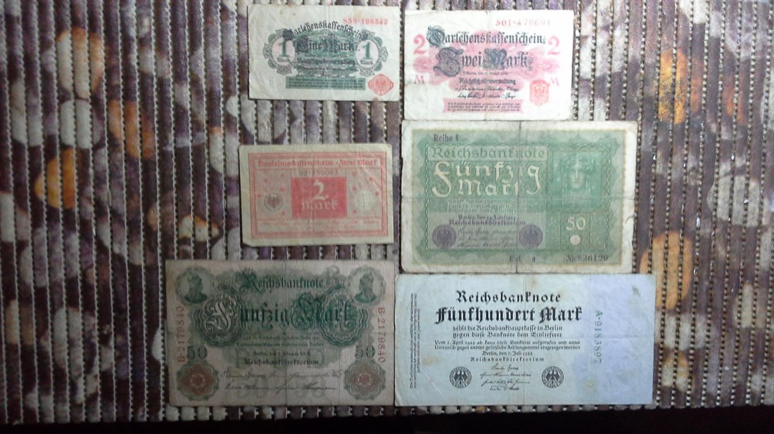  Lot Banknoten Deutsches Reich (g1087 )   