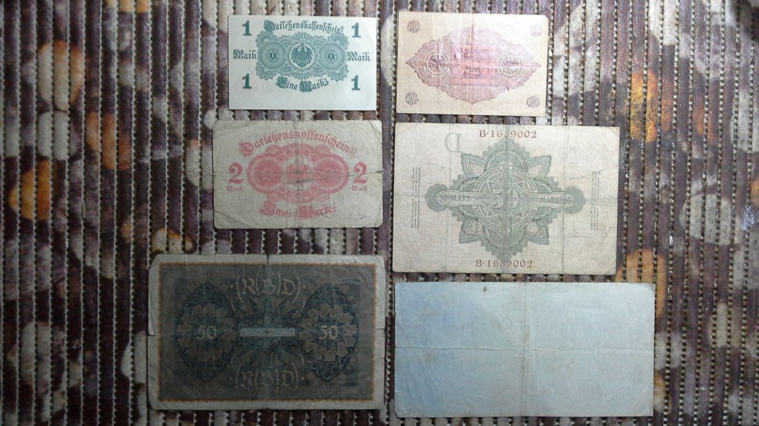  Lot Banknoten Deutsches Reich (g1089)   
