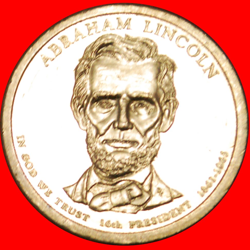  § LINCOLN (1861-1865): VEREINIGTEN STAATEN USA ★ 1 DOLLAR 2010P STG STEMPELGLANZ!   