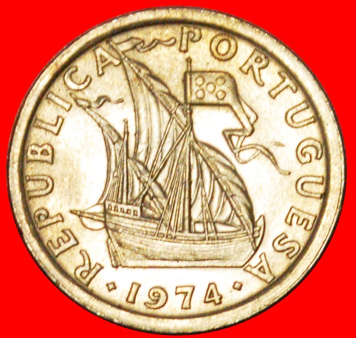  # SHIP (1963-1985): PORTUGAL ★ 2.50 ESCUDOS 1974 UNC MINT LUSTER! LOW START ★ NO RESERVE!   