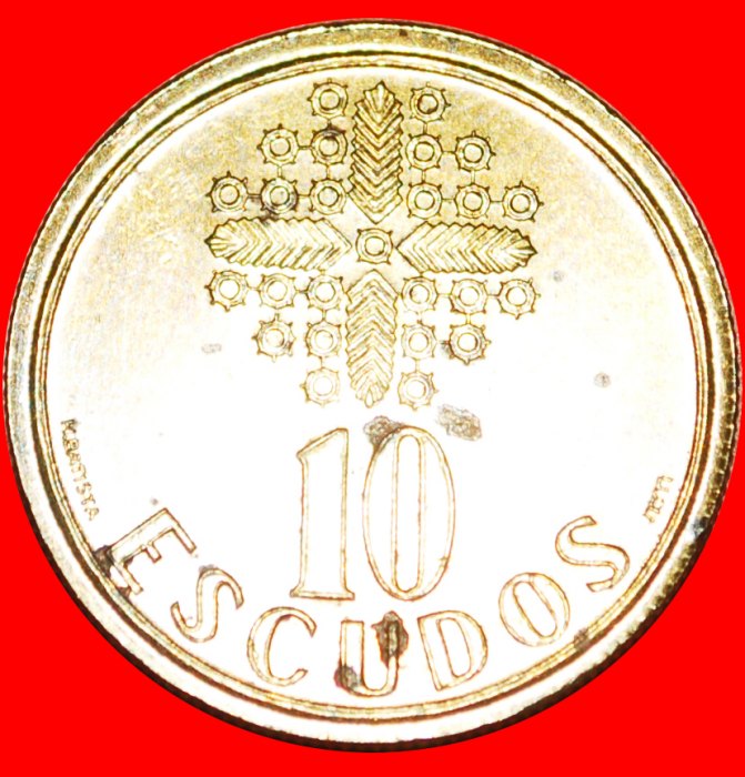  # FENSTER (1986-2001): PORTUGAL ★ 10 ESCUDOS 1999 VZGL STEMPELGLANZ!   