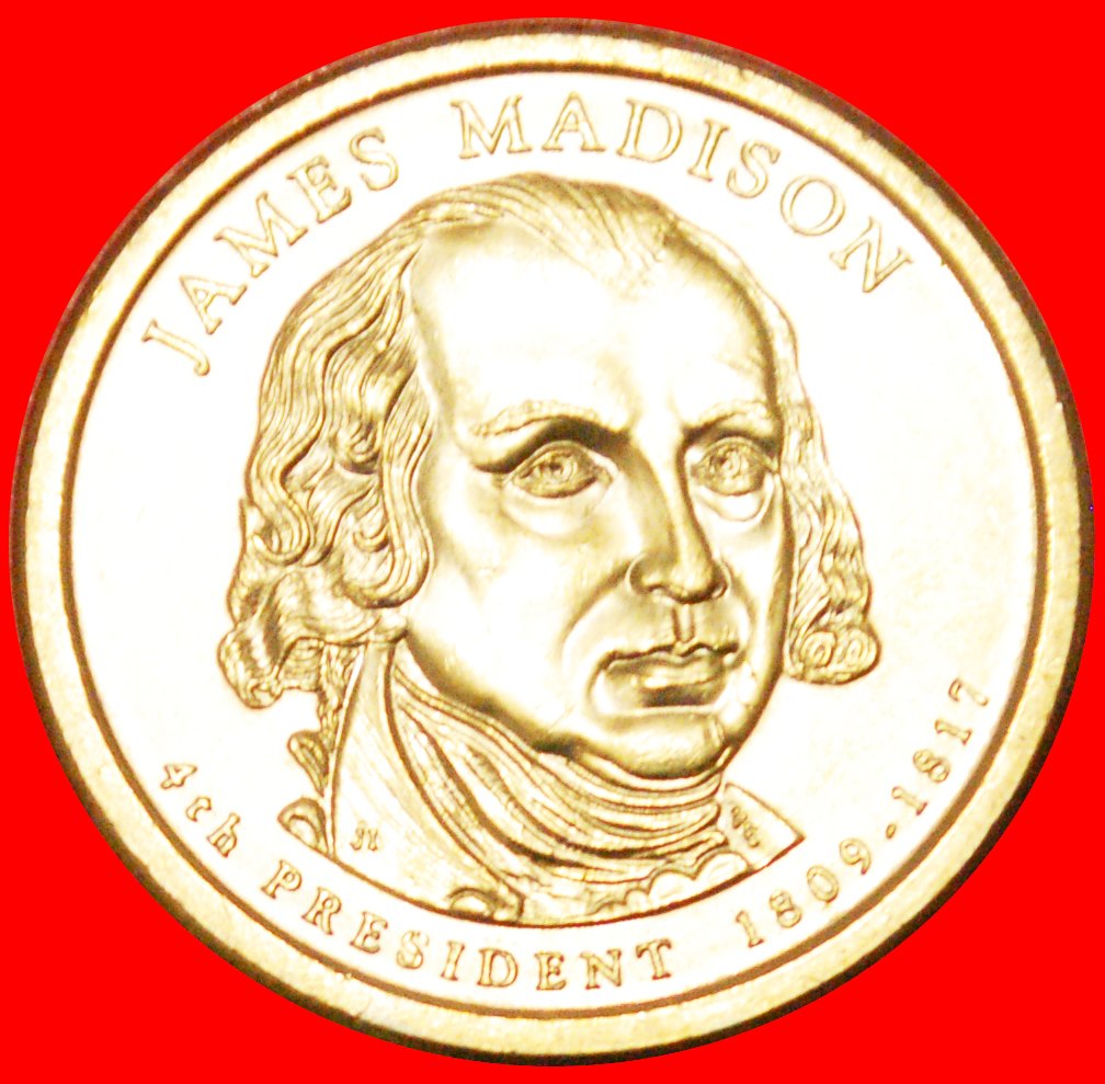  § MADISON (1809-1817): VEREINIGTEN STAATEN USA ★ 1 DOLLAR 2007P STG STEMPELGLANZ OHNE VORBEHALT!   