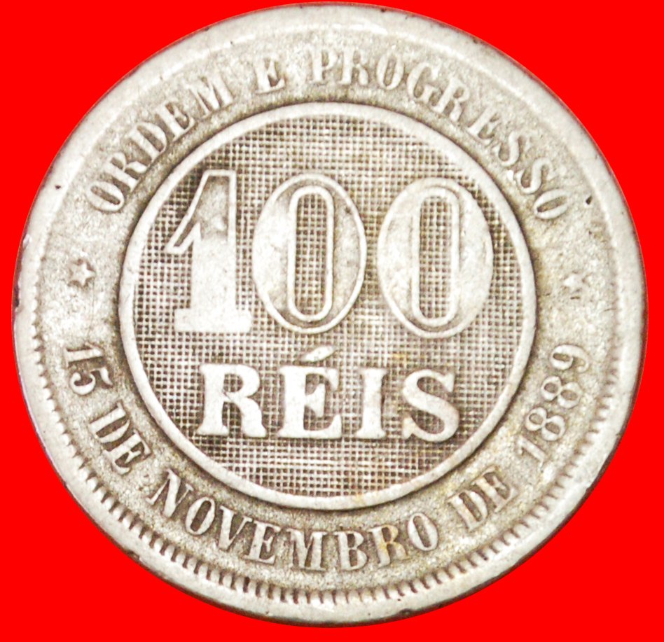  # 21 STERNE 1889: BRASILIEN ★ 100 REIS 1896! OHNE VORBEHALT!   