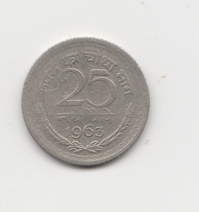  25 Paise Indien 1963   (I432)   