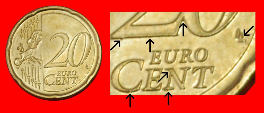  # RUDE DIES FROM FINLAND: CYPRUS ★ 20 CENT 2008 MINT LUSTER! LOW START ★ NO RESERVE!   