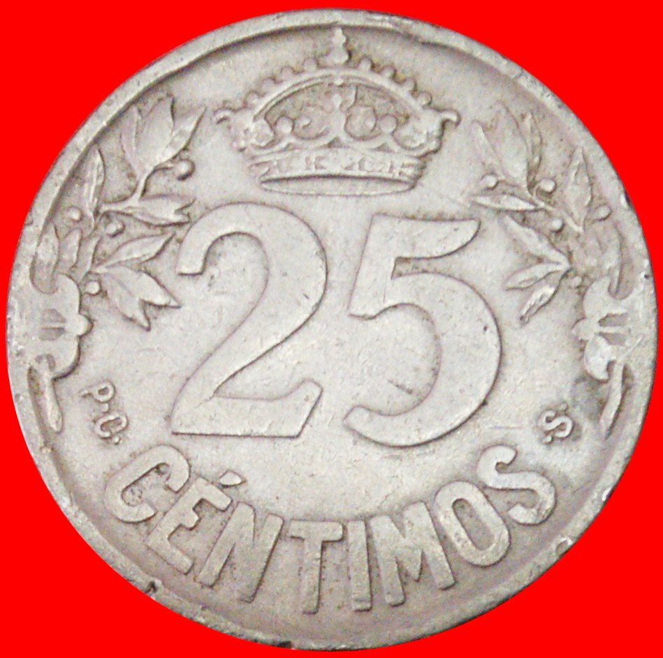  # SCHIFF: SPANIEN ★ 25 CENTIMOS 1925! OHNE VORBEHALT! Alfonso XIII. (1886-1931)   