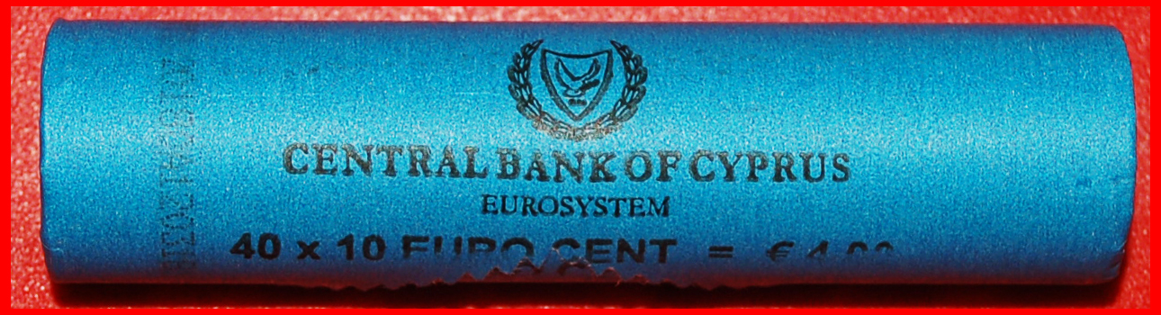  # GREECE: CYPRUS ★ 10 CENT 2018 UNC ROLL UNCOMMON! LOW START ★ NO RESERVE!!!   
