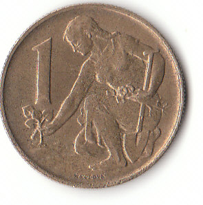 Tschechoslowakei (C236)b. 1 Krone 1990 siehe scan