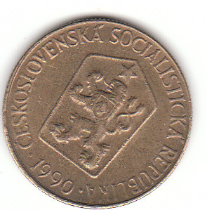 Tschechoslowakei (C236)b. 1 Krone 1990 siehe scan