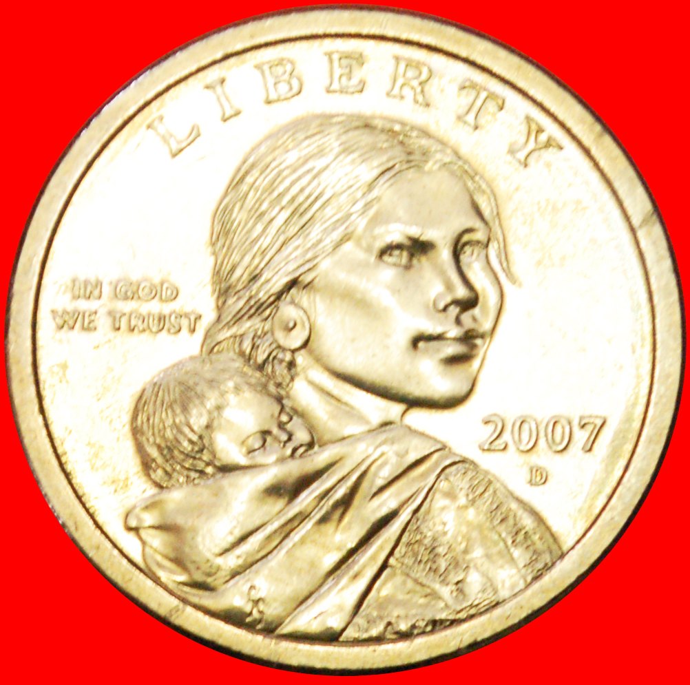 # SACAGAWEA (1788-1812): USA ★ DOLLAR 2007D UNC MINT LUSTER! LOW START ★ NO RESERVE!   