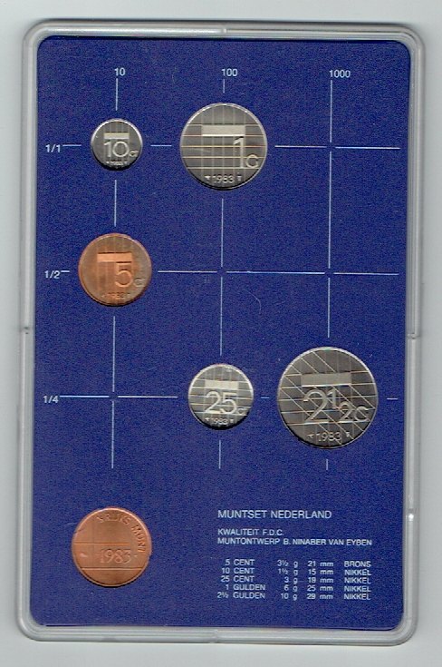  Kursmünzensatz Niederlande 1983in F.D.C. (k629)   