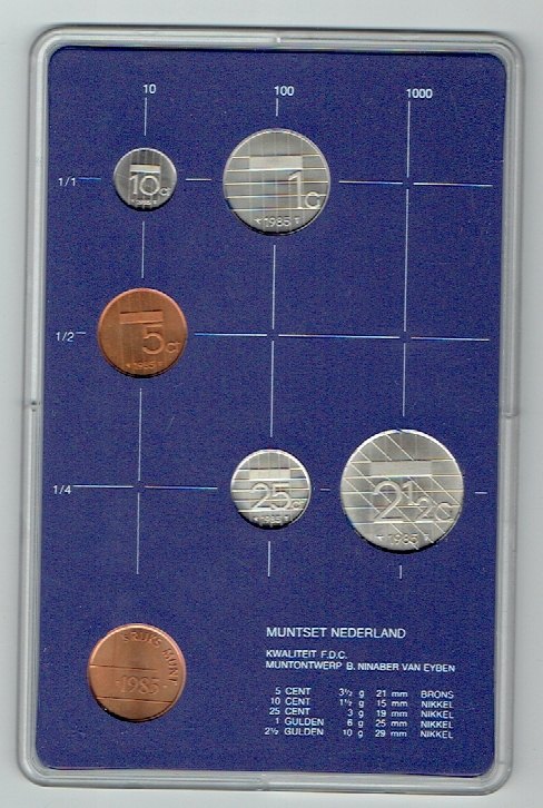  Kursmünzensatz Niederlande 1985 in F.D.C. (k638)   