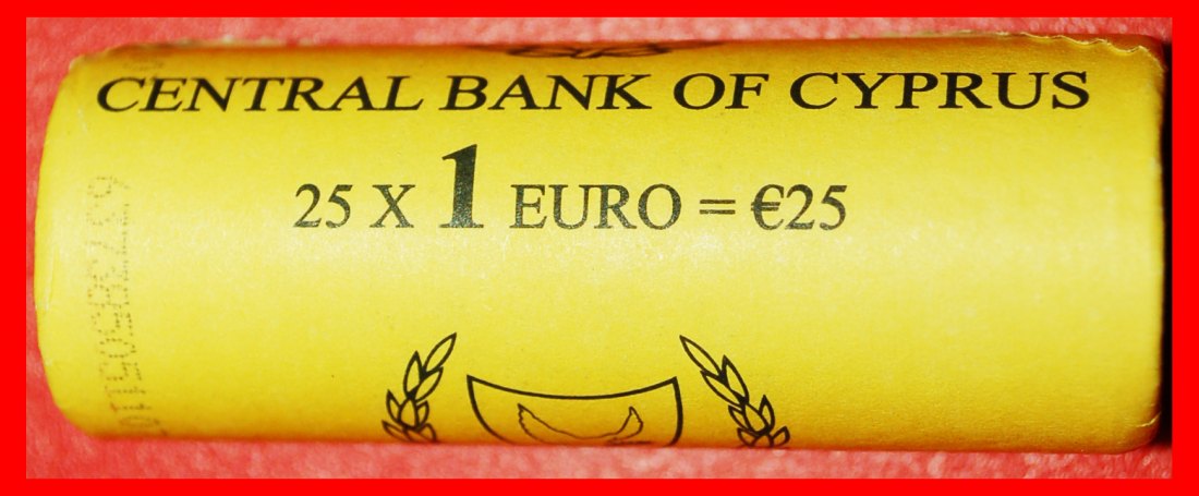  # FINLAND 2007: CYPRUS ★ 1 EURO 2008 UNC ROLL UNCOMMON! LOW START★ NO RESERVE!!!   