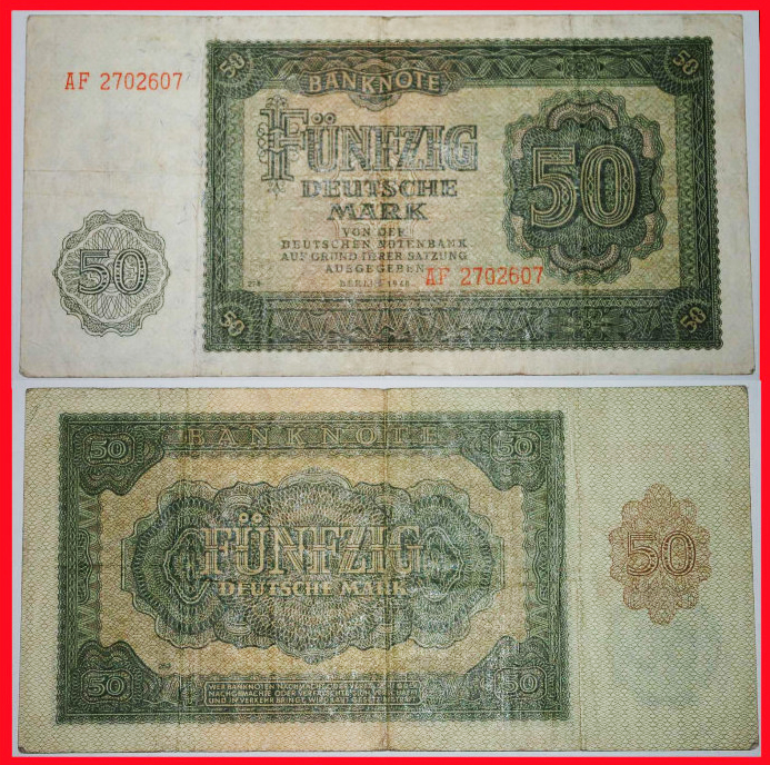  •SOCIALIST PART OF THE COUNTRY*DEMOCRATIC REPUBLIC OF GERMANY 50 marks 1948! LOW START ★ NO RESERVE!   