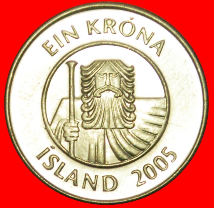  + GREAT BRITAIN (1989-2011): ICELAND ★ 1 KRONE 2005 MINT LUSTER! LOW START ★ NO RESERVE!   