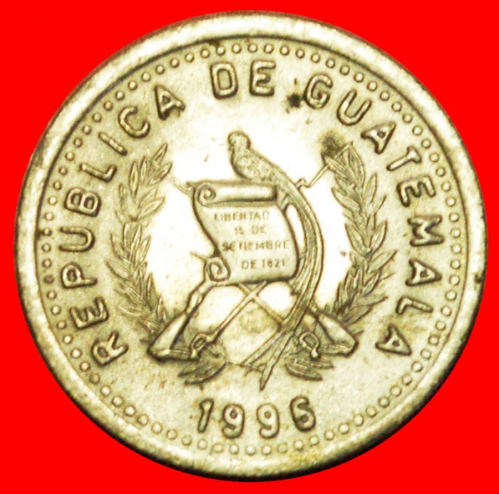  + MAYA-SKULPTUR (1976-2009): GUATEMALA ★ 10 CENTAVOS 1996 VZGL STEMPELGLANZ! OHNE VORBEHALT!   