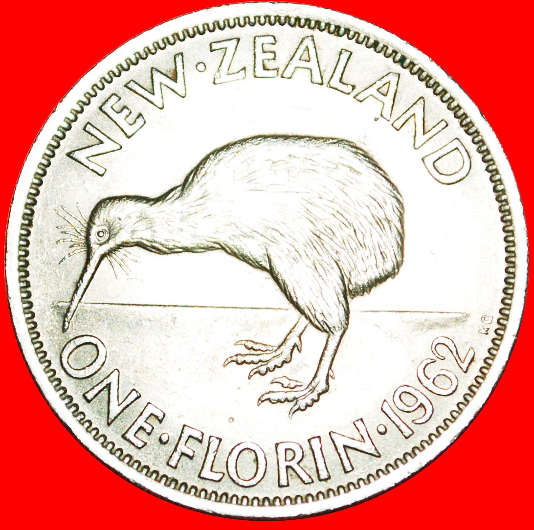  + KIWI BIRD: NEW ZEALAND ★ FLORIN 1962! DRESSED QUEEN! LOW START ★ NO RESERVE!   