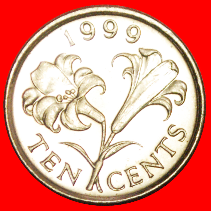  + FLOWER (1999-2009): BERMUDA ★ 10 CENTS 1999 MINT LUSTER! LOW START ★ NO RESERVE!   
