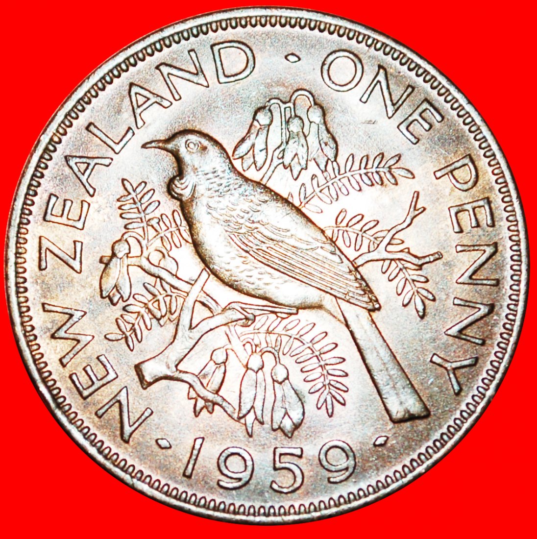  + BIRD AND FLOWERS: NEW ZEALAND ★ PENNY 1959 DRESSED QUEEN! LOW START ★ NO RESERVE!   