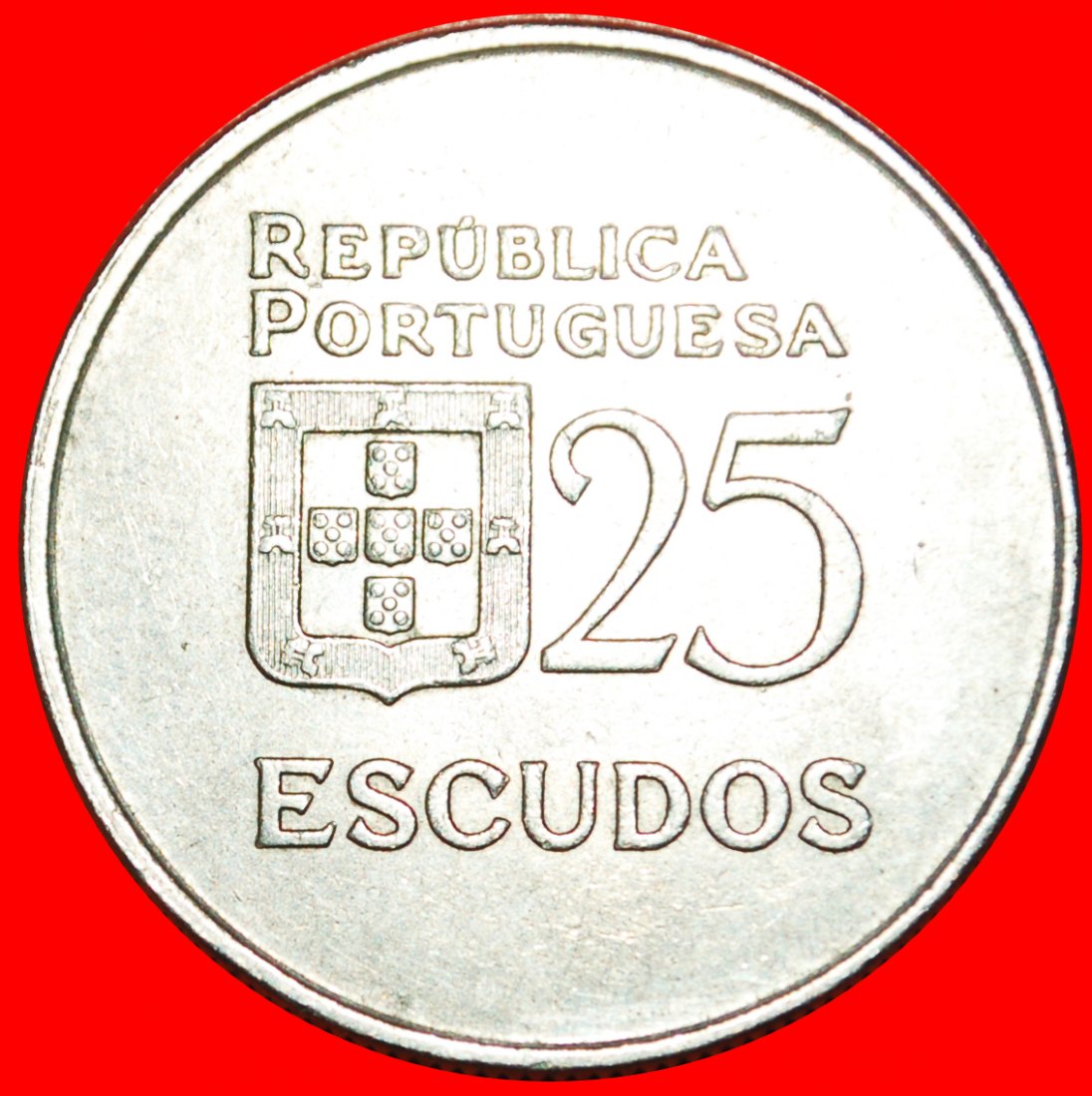  + LORBEERBEKRÄNZTEM FREIHEIT (1980-1986): PORTUGAL ★ 25 ESCUDOS 1985! OHNE VORBEHALT!   