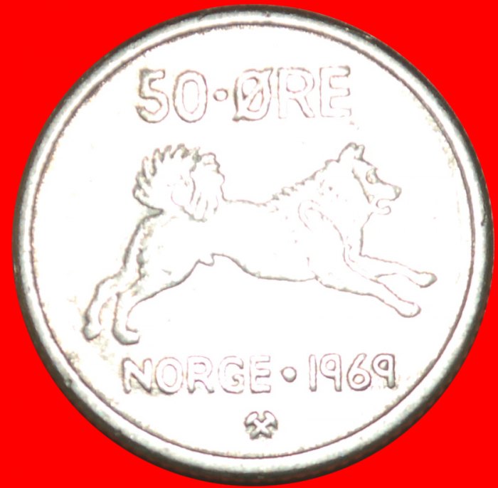  + DOG (1958-1973): NORWAY ★ 50 ORE 1969! Olav V (1957-1991) LOW START ★ NO RESERVE!   