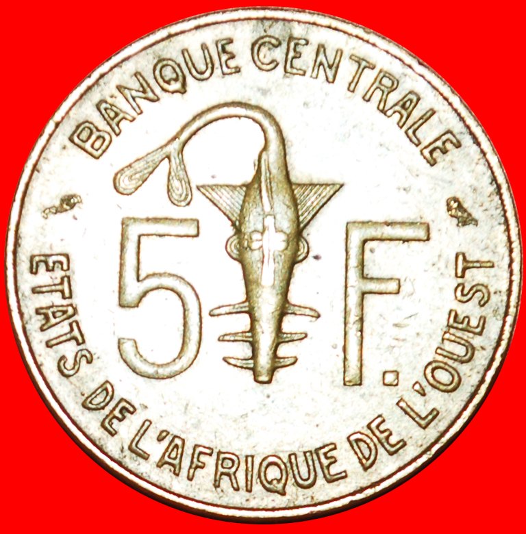  + FRANCE GOLD FISH AND GAZELLE: WEST AFRICAN STATES ★ 5 FRANCS 1970! LOW START ★ NO RESERVE!   