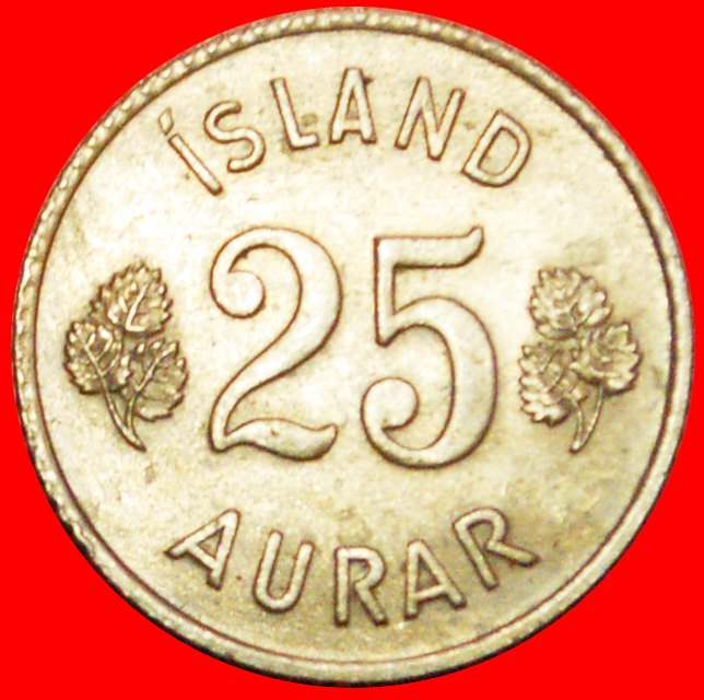  + GREAT BRITAIN BIRCH (1946-1967): ICELAND ★ 25 ORE 1965 UNCLEANED! LOW START ★ NO RESERVE!   