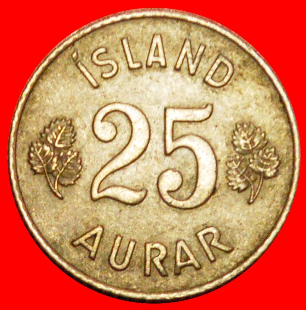  + GROSSBRITANNIEN BIRKE (1946-1967): ISLAND ★ 25 OERE 1958 INTERESSANTES JAHR! OHNE VORBEHALT!   