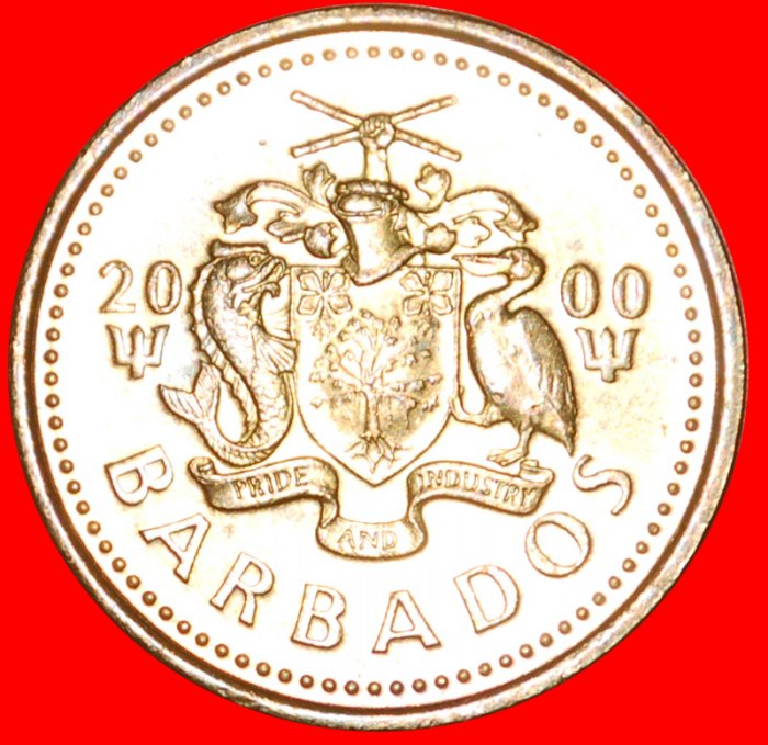  + GREAT BRITAIN (1973-2007): BARBADOS ★ 5 CENTS 2000 MINT LUSTER! LOW START ★ NO RESERVE!   