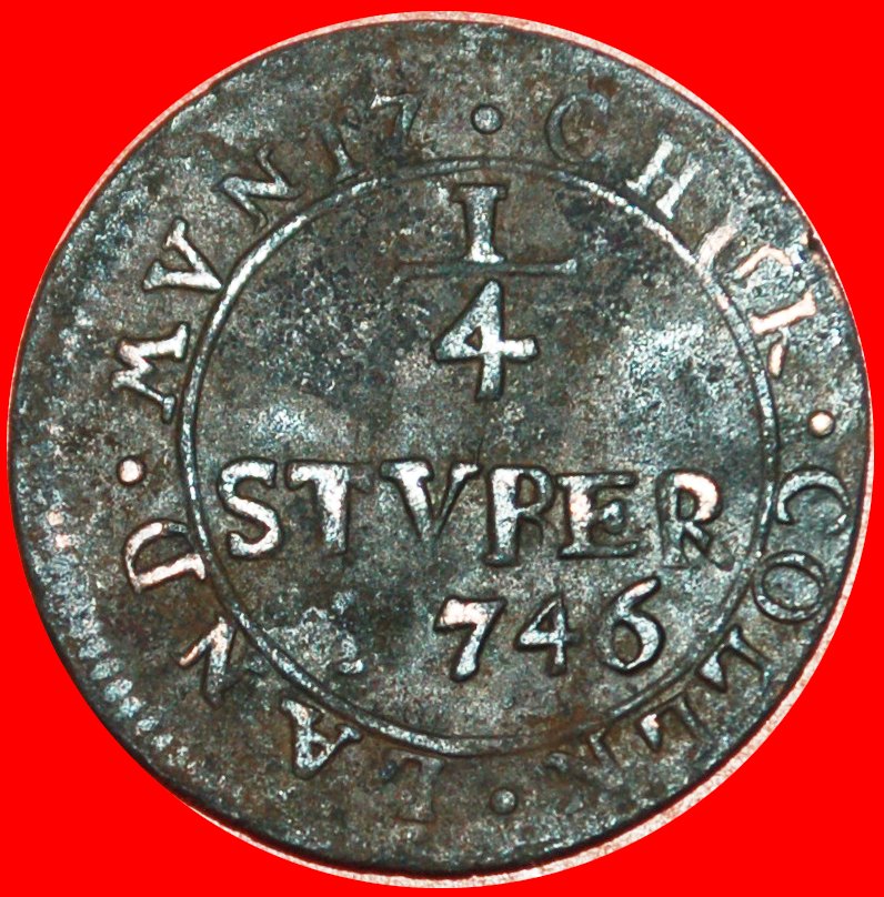  + COLOGNE (1736-1760): GERMANY ★ 1/4 STUBER 1746! CLEMENS AUGUST of BAVARIA! LOW START ★ NO RESERVE!   