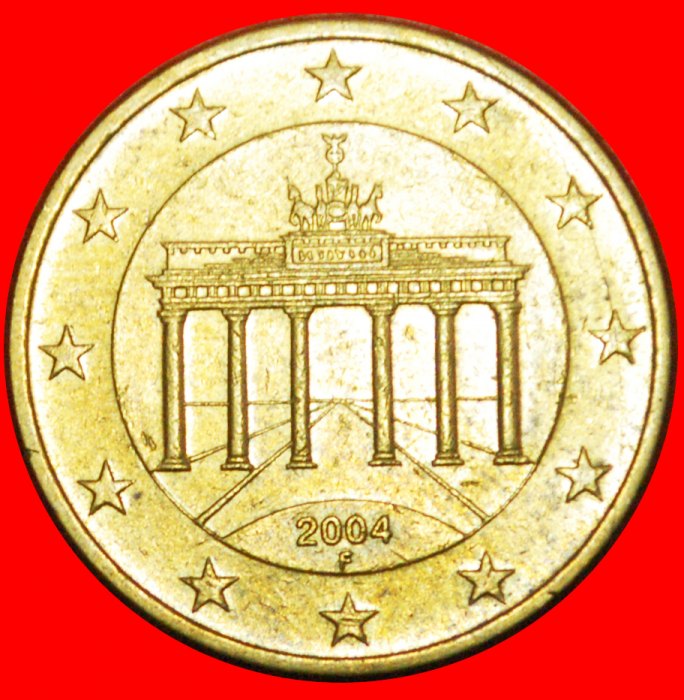  + BRANDENBURGER TOR (2002-2006): DEUTSCHLAND ★ 50 EURO CENTS 2004F NORDISCHES GOLD! OHNE VORBEHALT!   